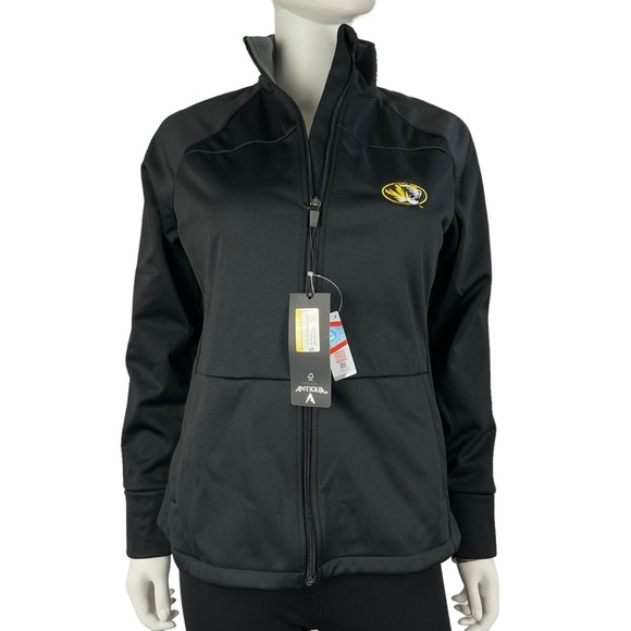 Antigua Black Fleece Golf Jacket University of Missouri Womens‎ Size S NWT - Picture 1 of 12